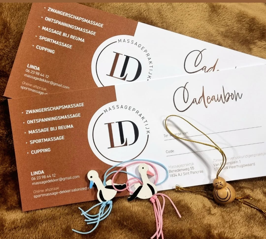 Cadeaubon Massage Dekker — leuk om te geven, heerlijk om te ontvangen